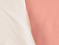 Flanelle bicolore Porcelaine / Saumon